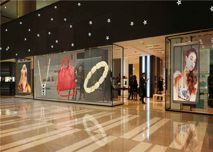 P3.91 - Farbenreicher LED transparenter Videoglasschirm P7.82 für Geschäfts-Fenster